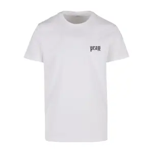 Women's T-shirt Mister Tee Pray Old English Wording EMB image-0