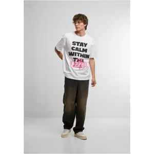 Oversized T-shirt Mister Tee Stay Calm In Chaos image-1