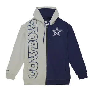 Sweatshirt com capuz e fecho de correr Mitchell & Ness NFL Dallas Cowboys Fleece 2.0 image-0