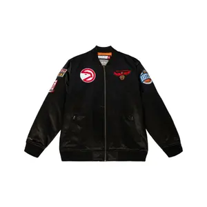 Satin bomber jacket Mitchell & Ness Flight Atlanta Hawks