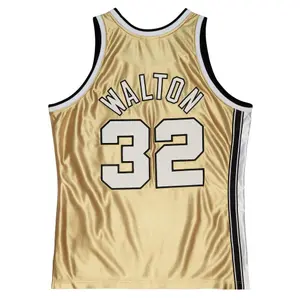 NBA Portland Trail Blazers Jersey 75th Gold Swingman 1976 Bill Walton image-1