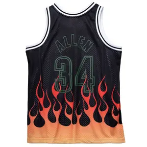 Milwaukee Bucks NBA Jersey Ray Allen Swingman Flames 1996/97 image-1