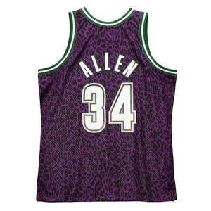 Milwaukee Bucks NBA Jersey Ray Allen Swingman Wild Life 2000/01 image-1