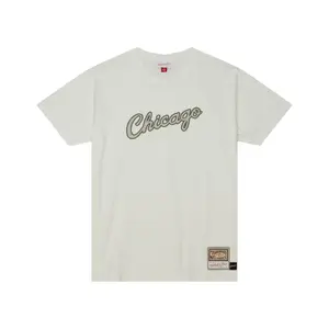 Camiseta Mitchell & Ness Cream Chicago Bulls image-0