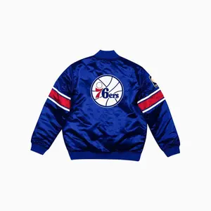 Dikke satijnen jas Philadelphia 76ers image-1