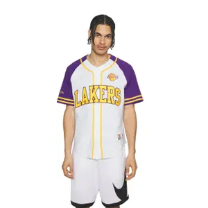 Jersey Los Angeles Lakers Practice Day Button Front image-1