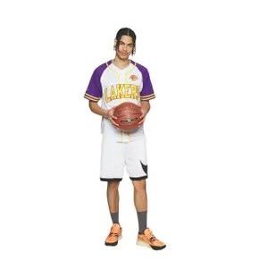 Jersey Los Angeles Lakers Practice Day Button Front image-2