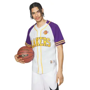 Jersey Los Angeles Lakers Practice Day Button Front image-3