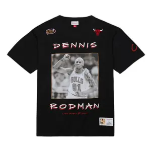 Camiseta Mitchell & Ness Premium Vintage Chicago Bulls Dennis Rodman image-0