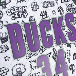 Jersey Milwaukee Bucks NBA Doodle Swingman 2000 Ray Allen image-2