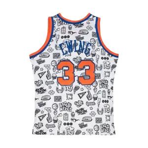 New York Knicks NBA-Trikot Patrick Ewing Doodle Swingman 1991 image-1