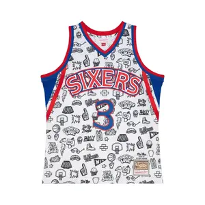 Camisola Philadelphia 76ers NBA Doodle Swingman 1996 Allen Iverson image-0