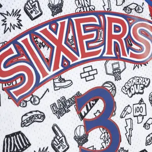 Camisola Philadelphia 76ers NBA Doodle Swingman 1996 Allen Iverson image-2