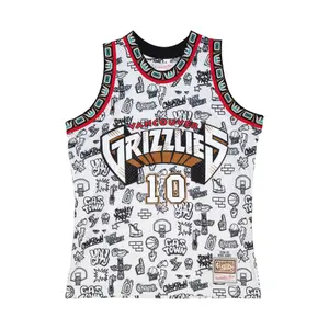 Vancouver Grizzlies NBA Jersey Doodle Swingman Mike Bibby 1998-99