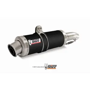 Silencer Double GP Stainless Steel Brushed Mivv Aprilia RSV1000 image-0