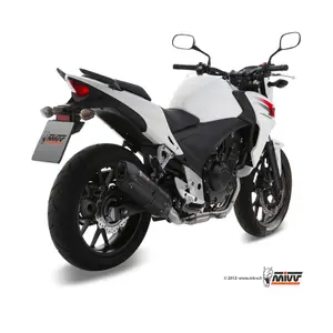 Silencer Moto Brushed Stainless Steel/Carbon Cap Mivv Honda image-0
