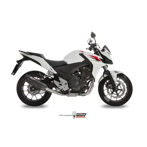 Silencer Moto Brushed Stainless Steel/Carbon Cap Mivv Honda image-1