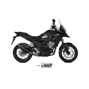 Silencer Motorcycle Carbon Cap Mivv Honda CB500X Suono Steel Black image-0