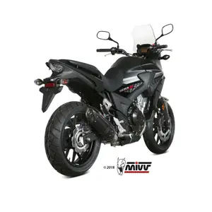 Silencer Motorcycle Carbon Cap Mivv Honda CB500X Suono Steel Black image-1