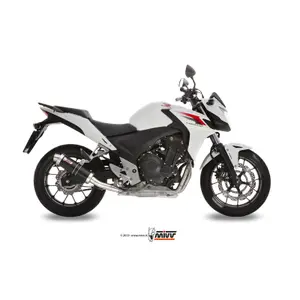 Silencer Moto GP Brushed Stainless Steel Mivv Honda CB500F/CB500X/CBR500R image-1