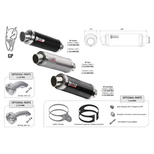 Silenzioso moto universale lato sinistro Mivv GP