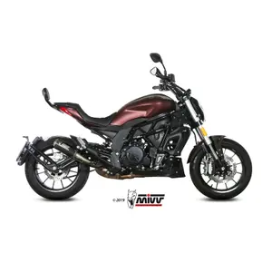 Motorradauspuff Mivv MK3 carbone/casquette inox Benelli 502C