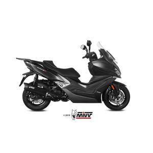Motorradauspuff Mivv Mover inox noir/casquette ABS noir Kymco Xciting 400I S