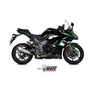 Schalldämpfer aus gebürstetem Edelstahl/Karbon Mivv Delta Race - Kawasaki Ninja 1000 Sx image-1
