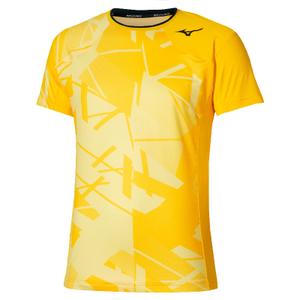 62gac50145-t-shirt-mizuno-shadow-graphic-vibrerend-geel