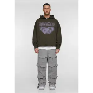 Oversized hooded sweatshirt MJ Gonzales Heavy - Butterfly Illusion image-1