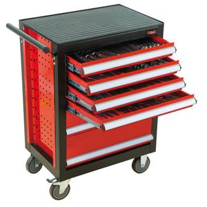 9515141601-teile-werkzeugwagen-baseliner-garnie-6-schubladen-mob-x141-rot-schwarz-tu