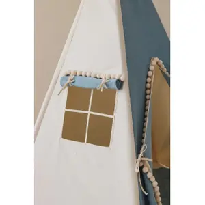 Children's tipi tent with pom-poms and ground sheet Moi Mili Jeans image-1