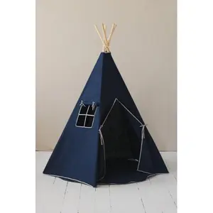 Kindertipi en tapijt set Moi Mili "Bleu Marine" image-1
