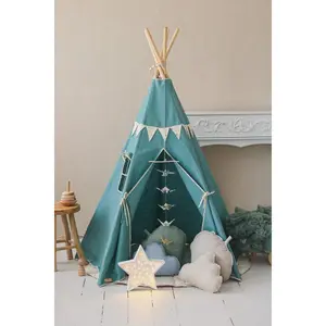 Tipi-Set mit Girlande und Kinderteppich Moi Mili "Étoile d'or" image-1