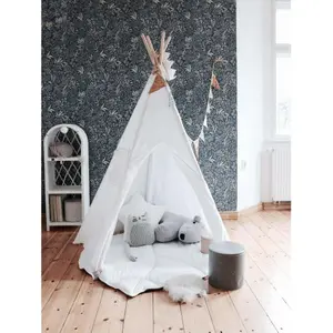 Kindertipi en tapijt van linnen Moi Mili "blanc" image-2