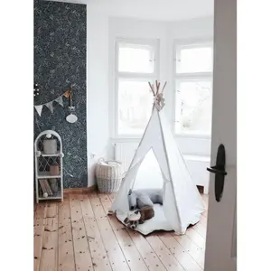 Kindertipi en tapijt van linnen Moi Mili "blanc" image-1
