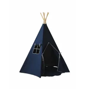 Kindertipi en tapijt set Moi Mili "Bleu Marine" image-0