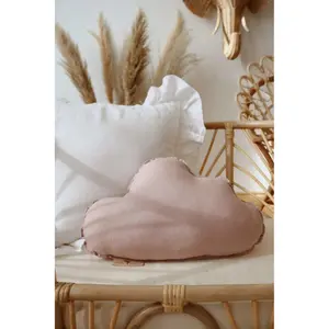 Linen cloud pillow Moi Mili Powder Pink image-1
