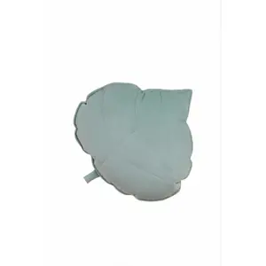 Cuscino a forma di foglia in velluto Moi Mili Powder Mint image-0