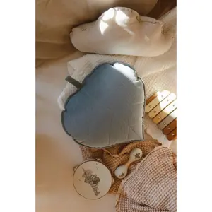 Oreiller en velours à feuilles Moi Mili Grey Mint image-2