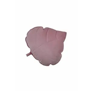 Cuscino a forma di foglia in velluto Moi Mili Soft Pink image-0