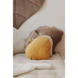Almohada de hojas de terciopelo Moi Mili Honey image-1