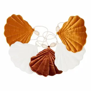 Samtgirlande mit Muscheln Moi Mili Gold Pearl image-0
