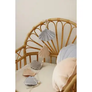 Samtgirlande mit Muscheln Moi Mili Blue Pearl image-3