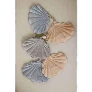 Samtgirlande mit Muscheln Moi Mili Blue Pearl image-2