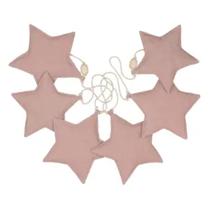 Linen garland with stars Moi Mili Pink Star Dust image-0