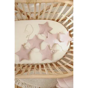Linen garland with stars Moi Mili Pink Star Dust image-2