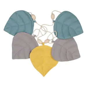 Linen garland with leaves Moi Mili Eye of the Sea image-0