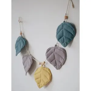 Linen garland with leaves Moi Mili Eye of the Sea image-3