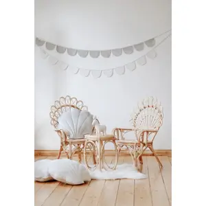 Fluwelen slinger met halve maantjes Moi Mili Silver Pearl image-2